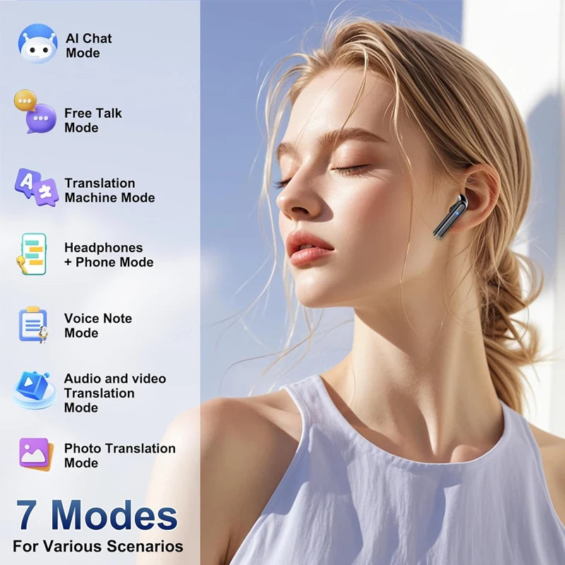 UYUXIO BT5.4 Wireless Ear Buds with LED Display HiFi Stereo Earbuds Headphones with IP7 Waterproof ENC Noise Cancelling Earphone