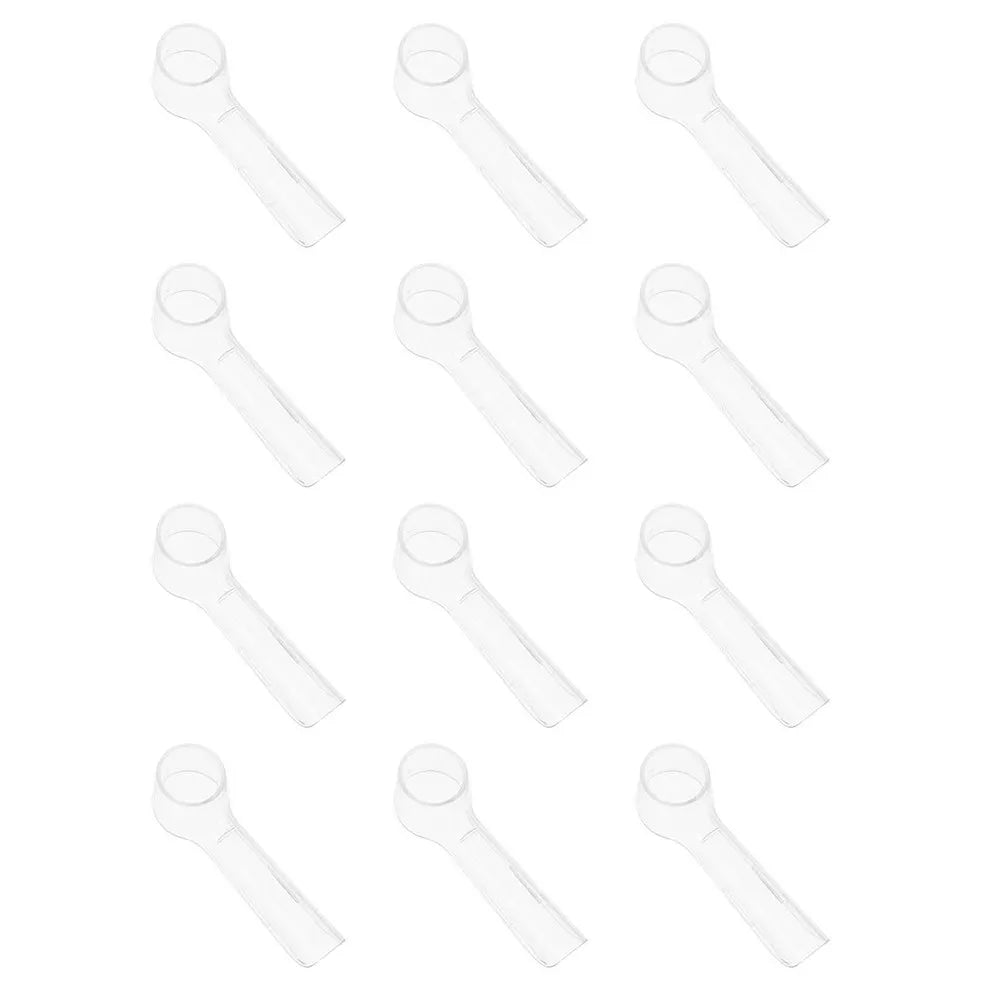 12Pcs Electric Toothbrush Head Covers Transparent Travel Protective Caps Portable Toothbrush Lid for Outdoor Family Business
