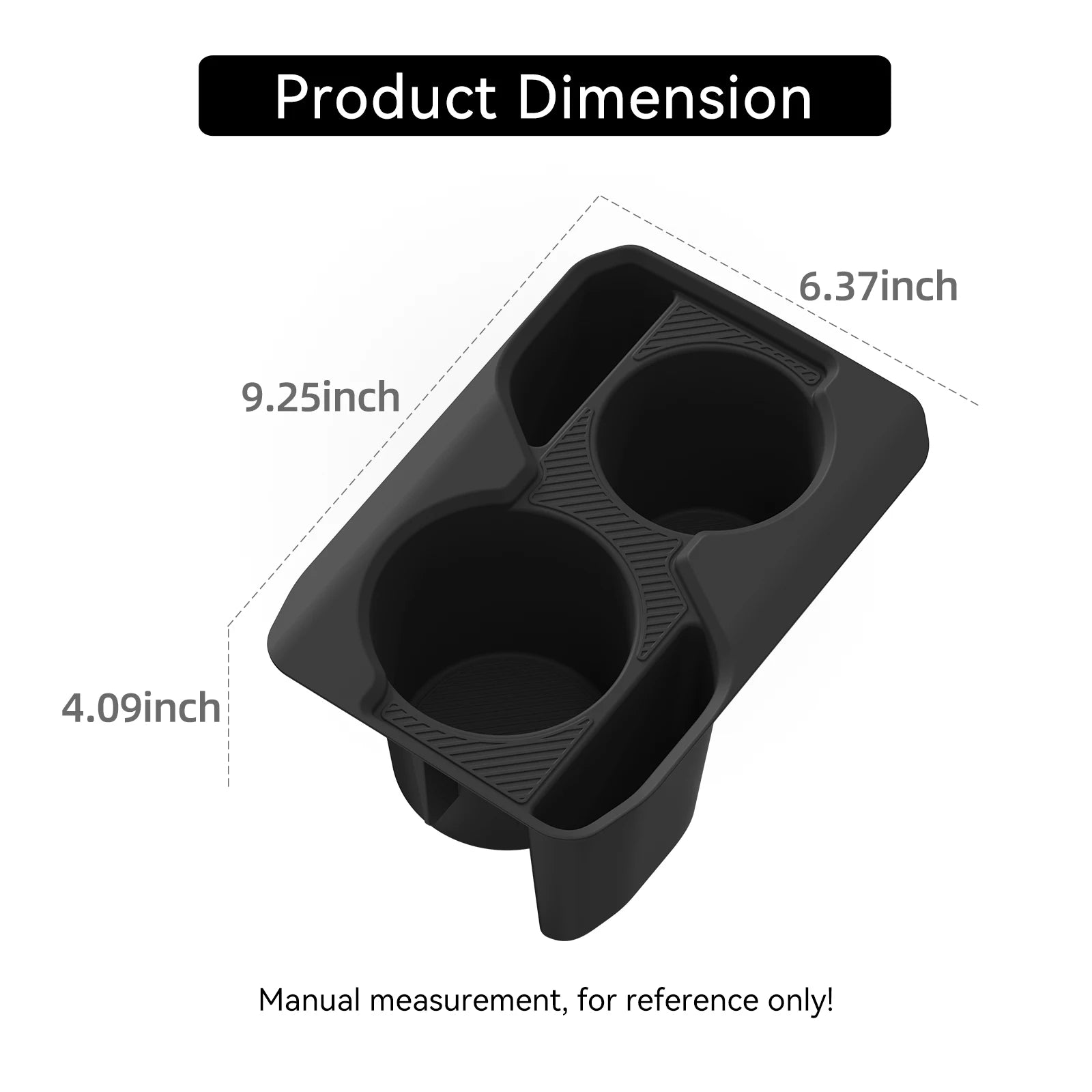 Smabee Left Hand Drive for Kia K4 2025 Center Console Cup Holder Mat Anti-Slip Insert Tray Car Interior Accessories Black