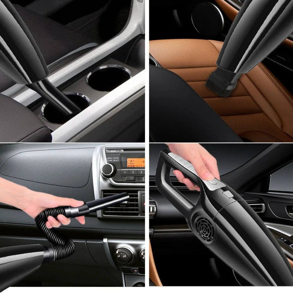Cleaning Tool Wet and Dry Dual Use Car Vacuum Cleaner 120W High Suction Handheld Car Vacuum Plastic Portable Car Accessories Car