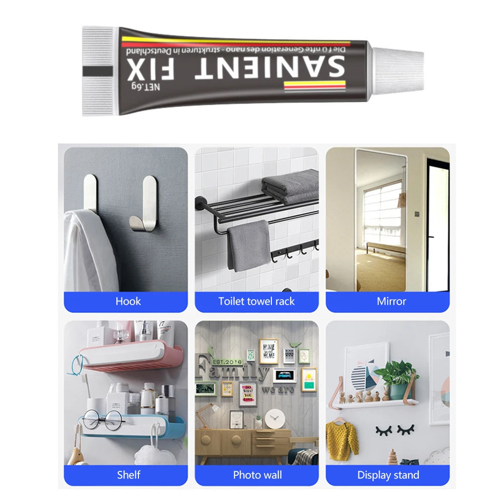 Strong Universal Nail-free Glue Waterproof Multifunction Super Adhesive for Wall Metal Mirror Bathroom Shelf without Punching