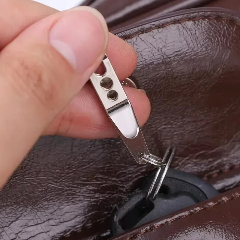 EDC Bag Gear Pocket Suspension Clip with Key Carabiner Clip Outdoor Quicklink Keychain Key Suspension Pocket Clip Camping Gadget