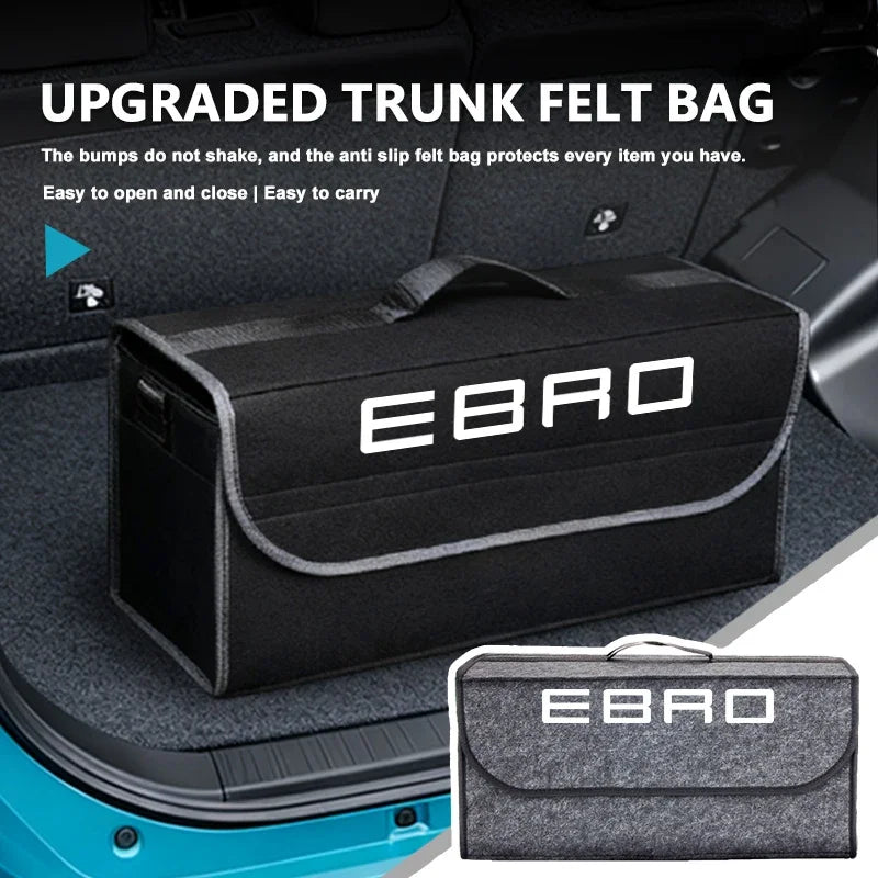 Car Logo Trunk Storage Box, Large Capacity Tool Organizer Bag Car Accessories for Ebro S700 S800 S900 S400