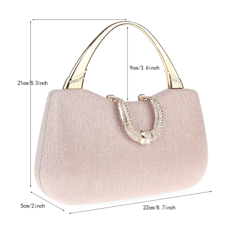 Pearl Rhinestone Evening Bag Luxury Diamond Crossbody Single Shoulder Purse Elegant Bridesmaid Party Handbag Shiny Fashion Tote