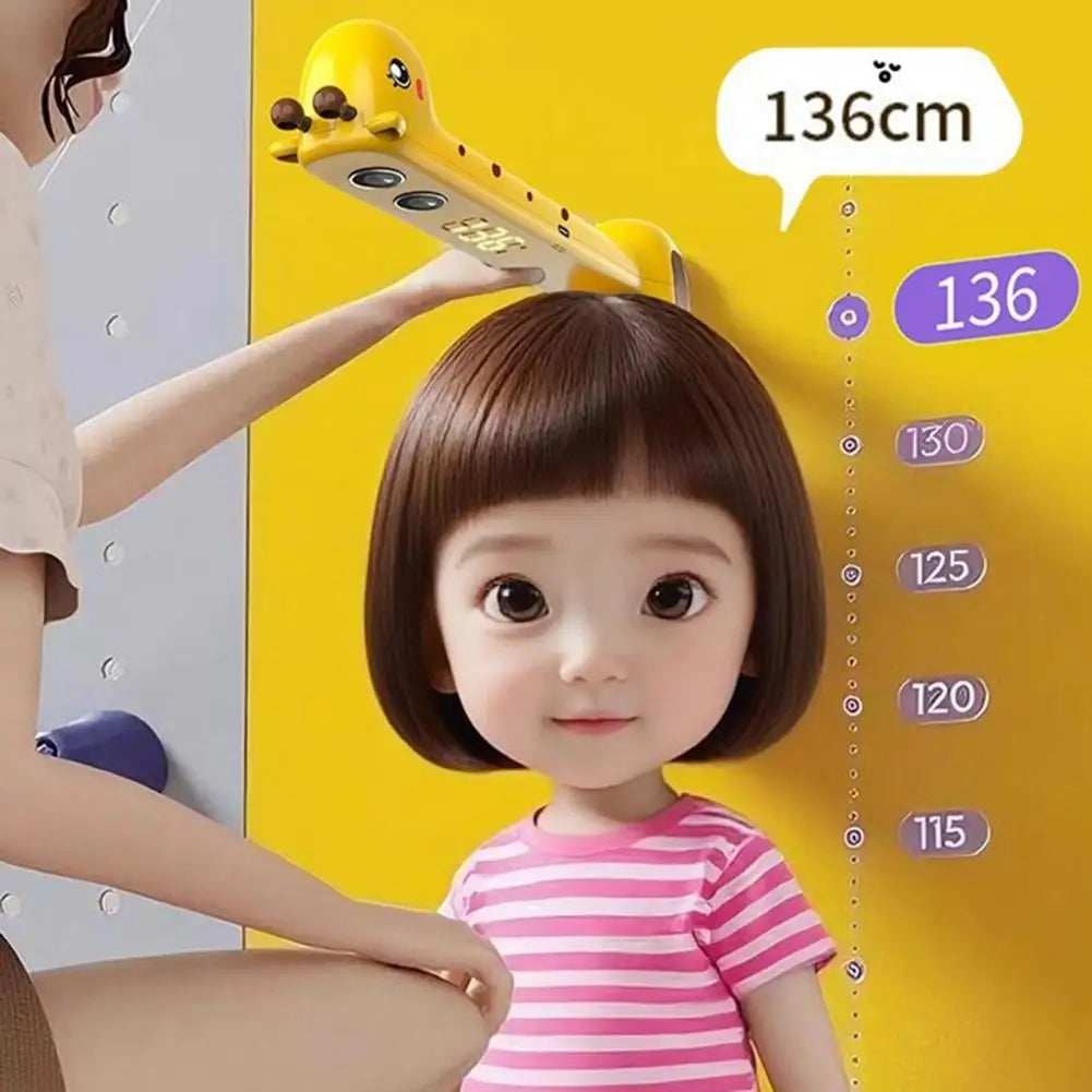 Kids Digital Height Measuring Device Cartoon Giraffe Cordless Height Stadiometer Portable Accurate Smart Children Adults