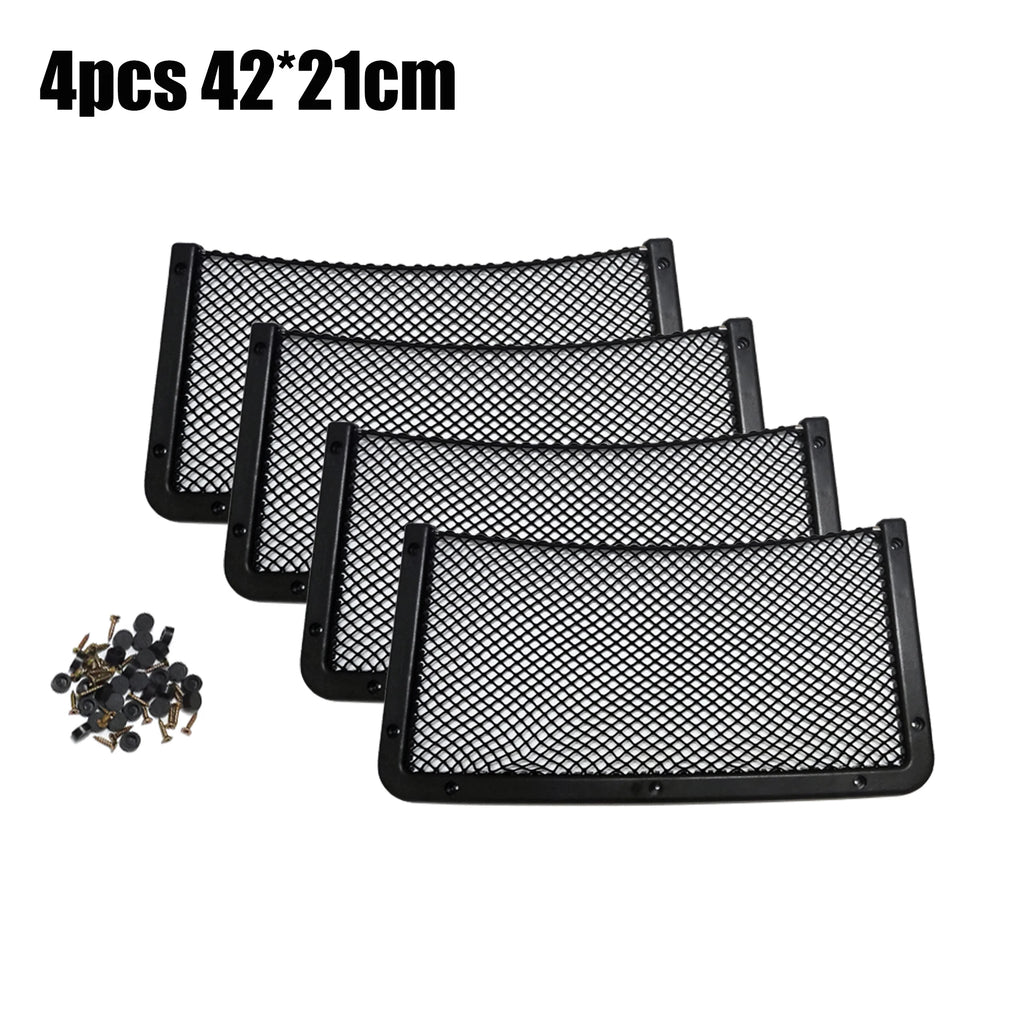Black Multi Size Car Organizer Net Pocket Car Net Bag Phone Holder Rack Storage Mesh For Car Caravan Motorhome 42x21cm 36x18cm