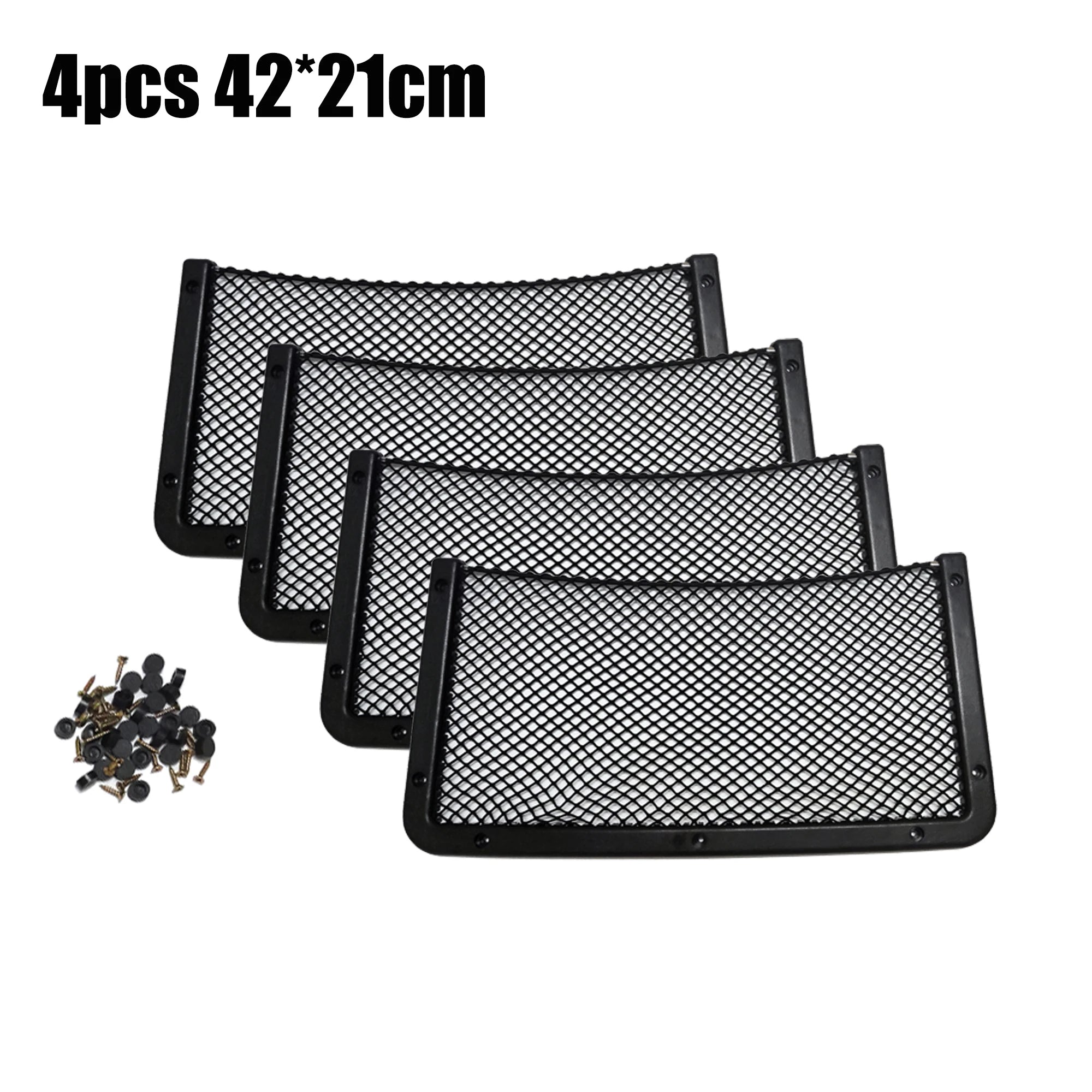 Black Multi Size Car Organizer Net Pocket Car Net Bag Phone Holder Rack Storage Mesh For Car Caravan Motorhome 42x21cm 36x18cm