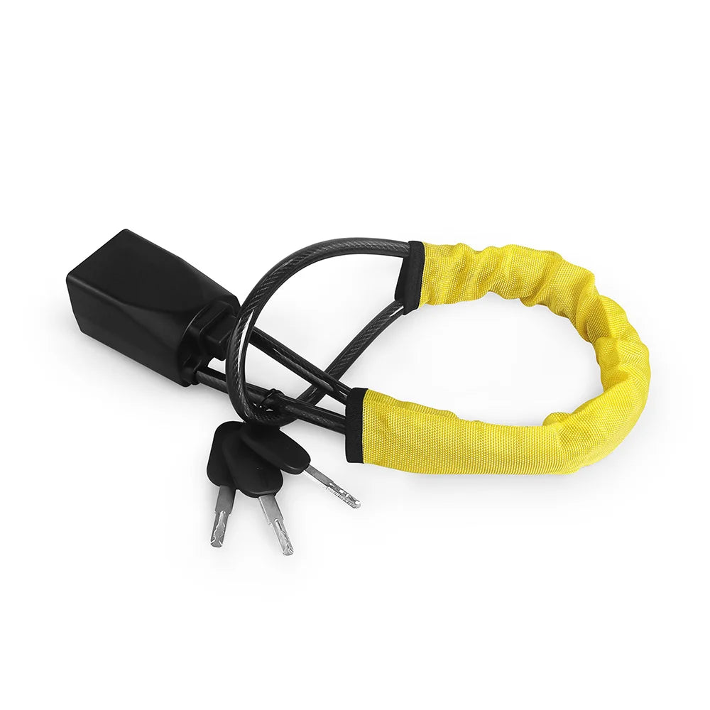 Universal Antitheft Device for Car Steering Wheel Lock With Seat Belt Socket With 3 Keys Anti Theft for Truck SUV Van RV Safety