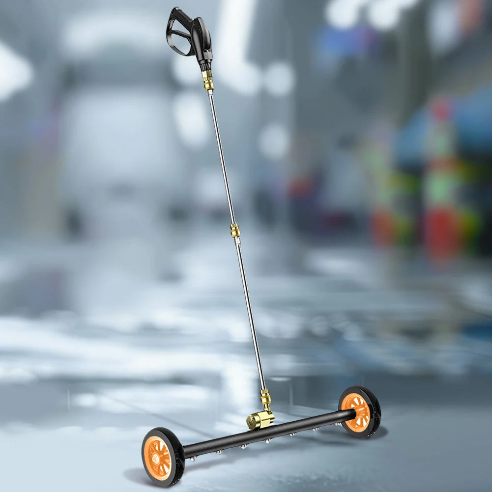 22 Inch High-Pressure Water Broom 1/4 Quick Connector Pressure Washer Extendable 3-Wand Underbody Cleaning Water Broom 4000 PSI