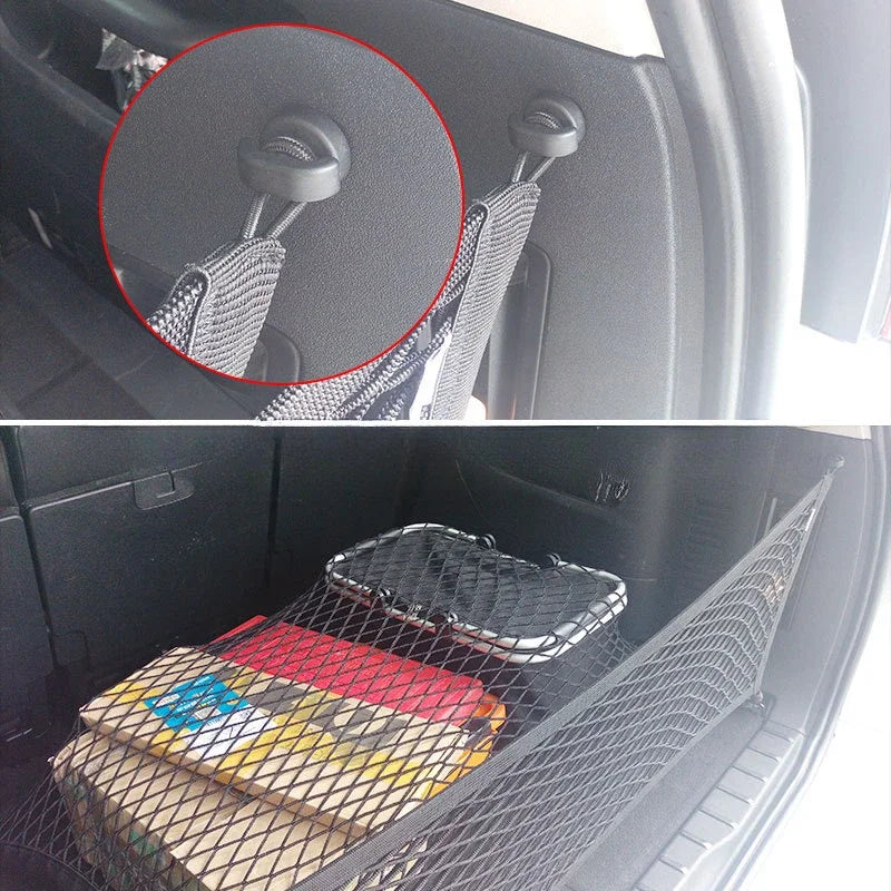 For Tesla Model Y Trunk Luggage Storage Net Bag Hook Rear Cargo Fixed Net Stowing Tidying Car Interior Modification Accessories