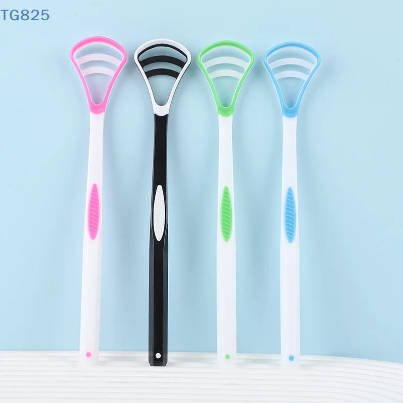 【AN】Dual Uses Tongue Scraper Cleaners Reusable Oral Health Cleaning Brush Hygiene Care Toothbrush Mouth Fresh Breath Scraping