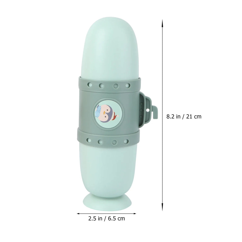 2Pcs Submarine Tooth-Brushing Container Well Organized Durable Plastic for Bathroom Tidiness and Travel Convenience