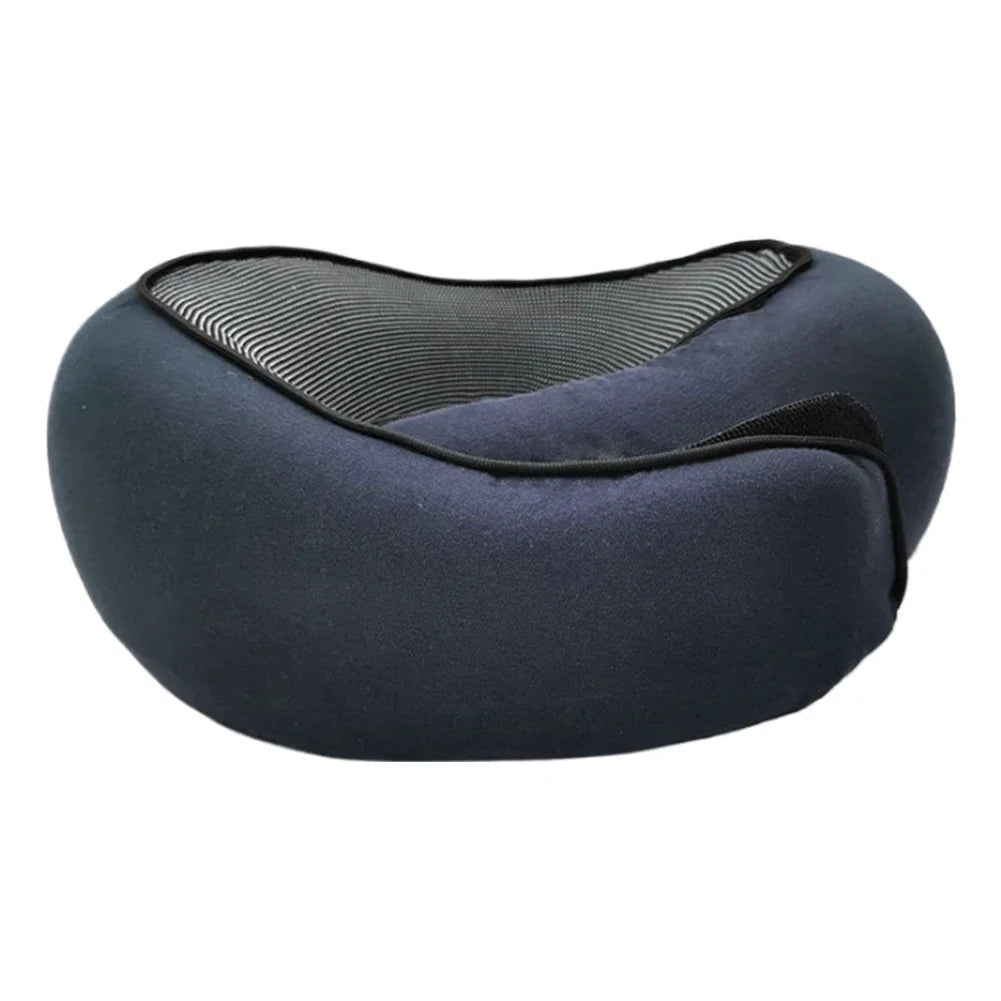 Memory Foam Travel Neck Pillow, 360-Degree Head & Chin Support Pillow for Home, Airplanes and Car Use