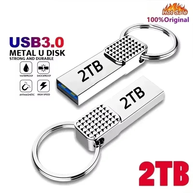 New USB 2.0 Flash Drive Metal High-Speed Pen Drive 1TB 2TB Waterproof Type-C USB Pen Drive For Computer Storage Device