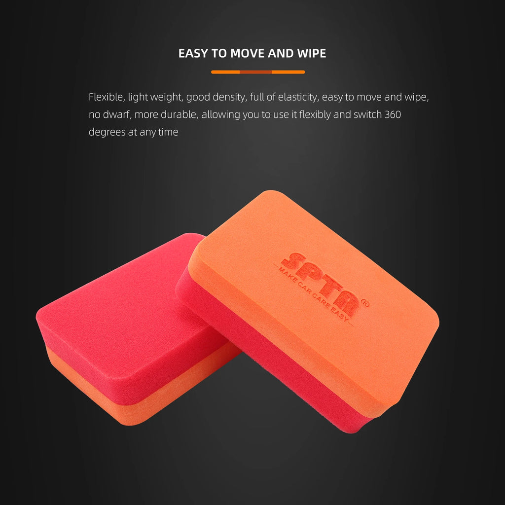 SPTA 1Pc Hand Polishing Sponge Foam Pads Car Coating Pad Car Cleaning Sponge Applicator Pads For Car Paint Waxing