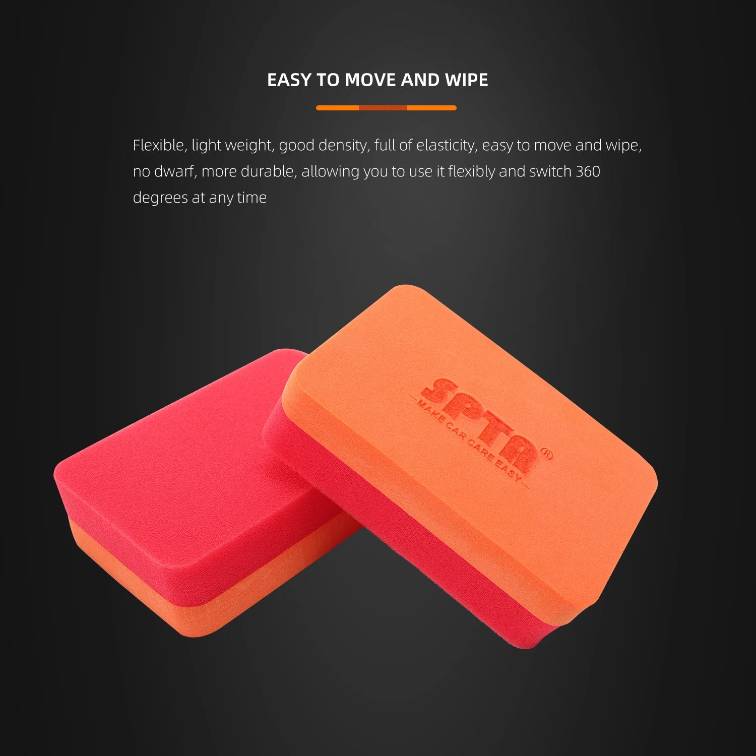 SPTA 1Pc Hand Polishing Sponge Foam Pads Car Coating Pad Car Cleaning Sponge Applicator Pads For Car Paint Waxing