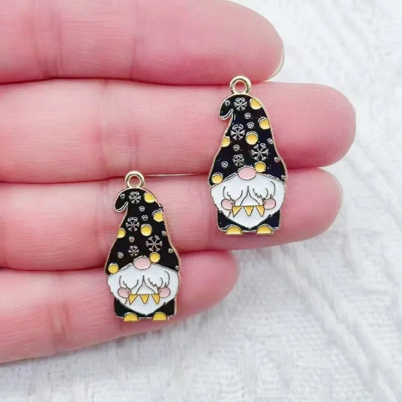10pcs Cartoon Little Dwarf Drop Oil Alloy Pendant DIY Jewelry Accessories Pack Packaging Decorative Hanging Accessories