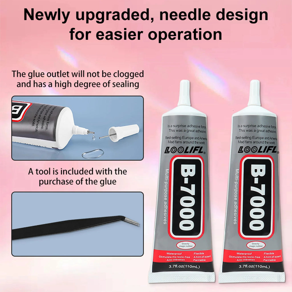 B7000 Industrial Adhesive, Contact Type, Used for Mobile Phone Repair, DIY Crafts, Touchscreen Glass Strong Adhesive, 15ml-110ml