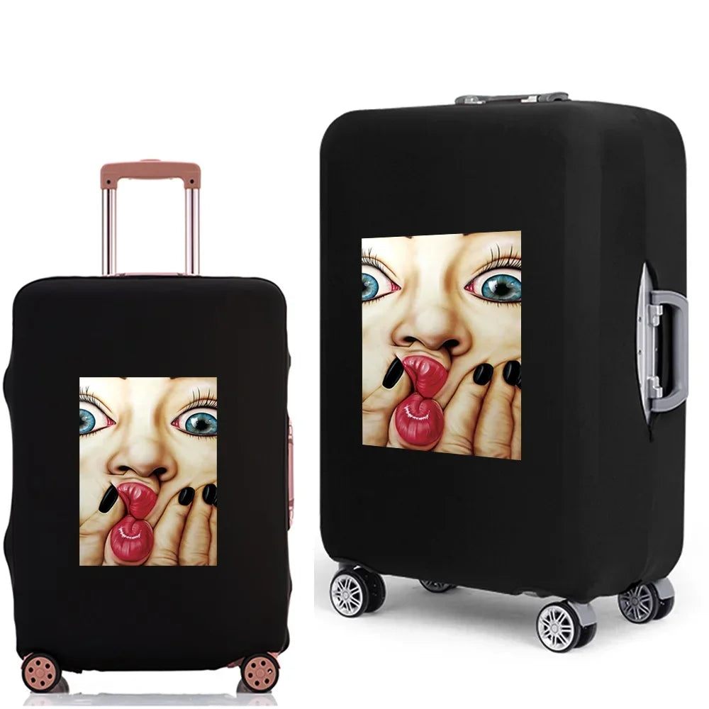 Luggage Case Suitcase Protective Cover 2022 New Funny Pattern Travel Elastic Luggage dust-proof Cover Apply 18-28 Suitcase