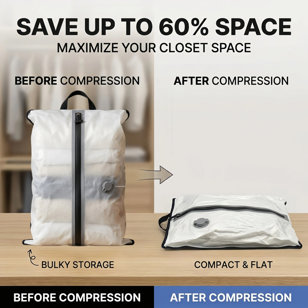 Clothes Storage Bag 17L TPU USB Electric Pump Portable Travel Essentials Luggage Compression Organizer Vacuum Black White Red