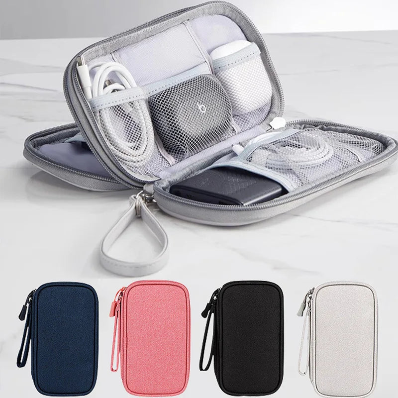 Multi-layer Digital Accessory Storage Bag Dust Proof Power Supply Hard Disk Protective Cover Power Bank Data Cable Storage Bag