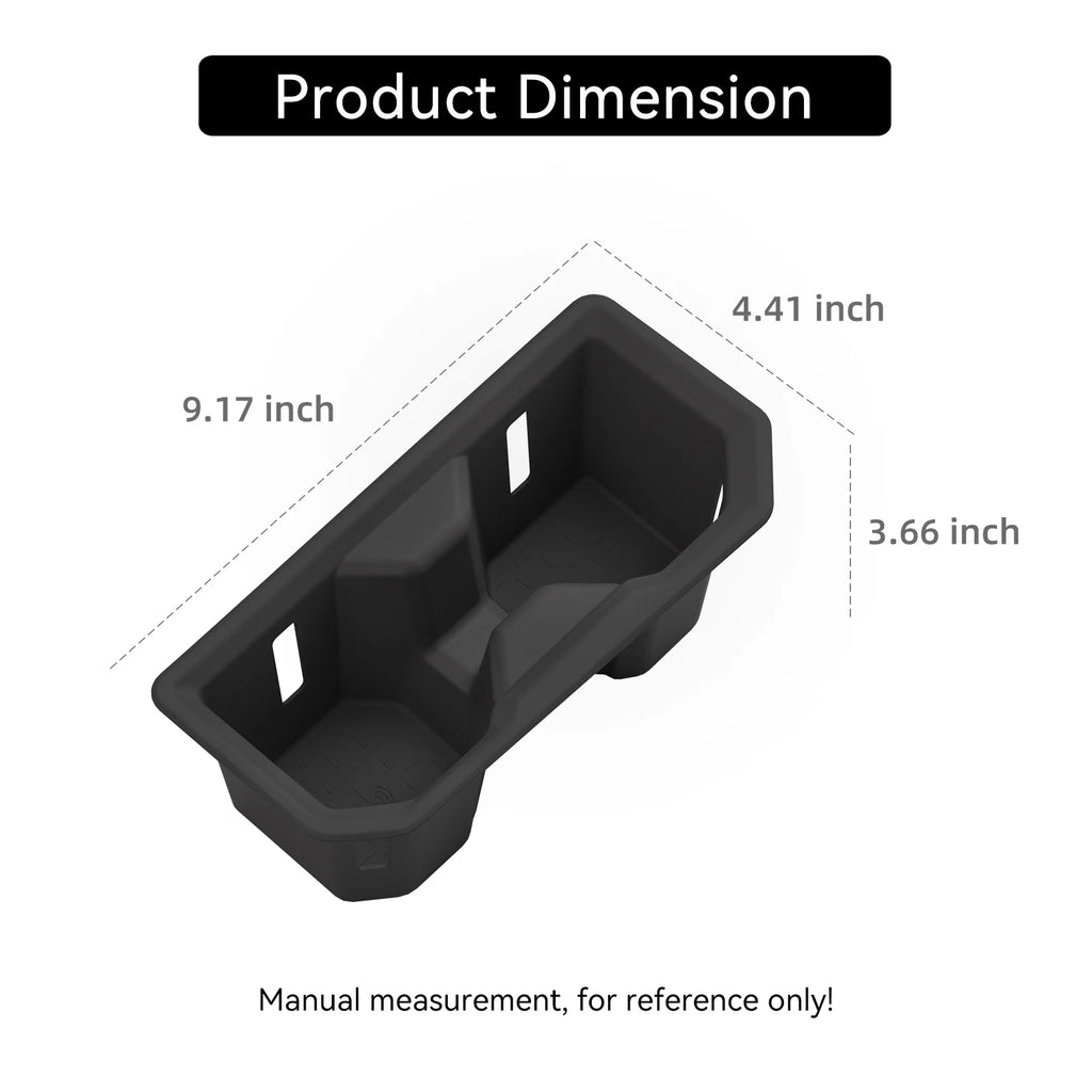 for Toyota RAV4 Wildlander 2026 Central Console Water Cup Holder Storage Box Shock-Absorbing Silicone Tidying Accessories Black