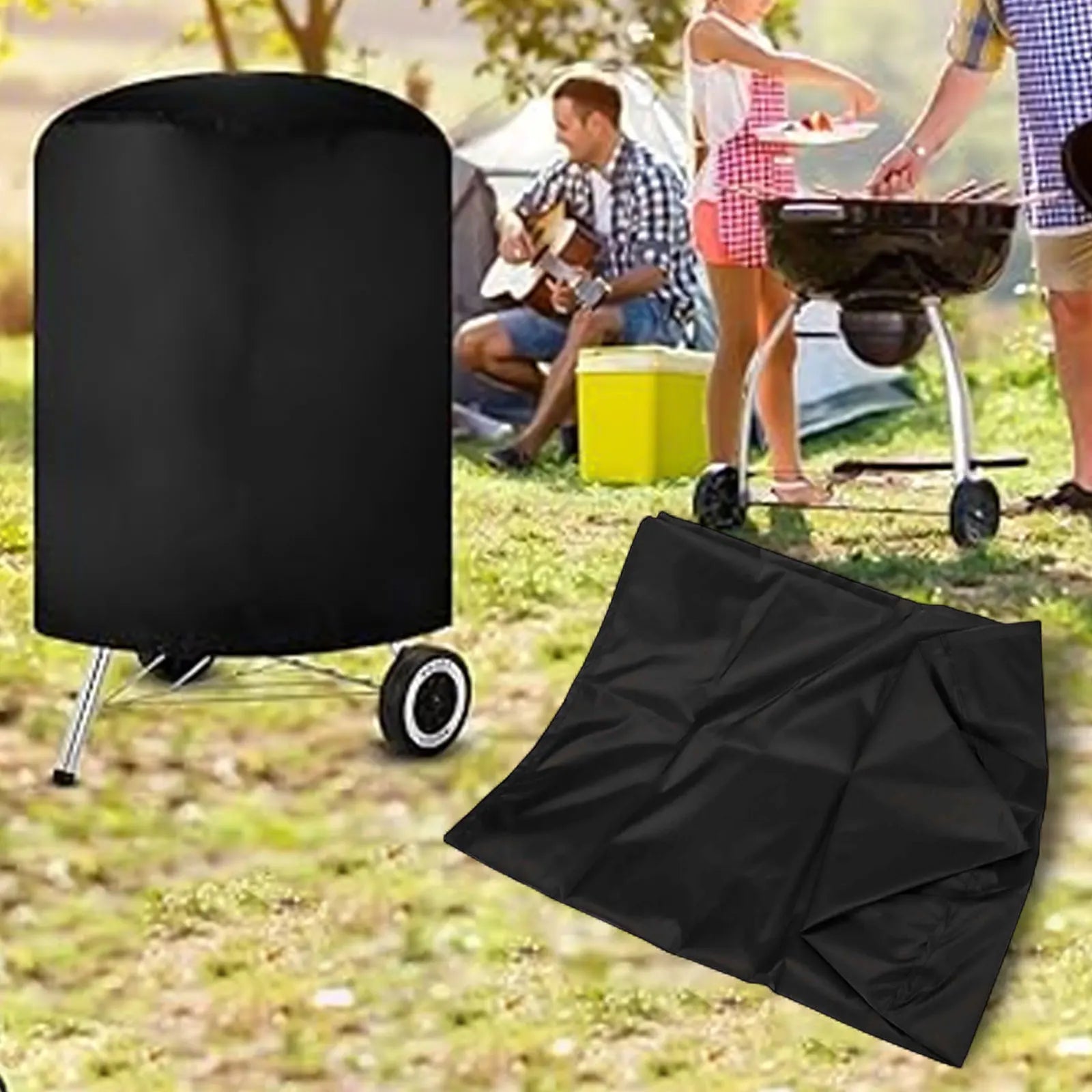 For Raweao Kettle BBQ Cover For Weber 57Cm Waterproof Barbecue Cover Round BBQ Outdoor Rain Protective Barbecue Cover Tool