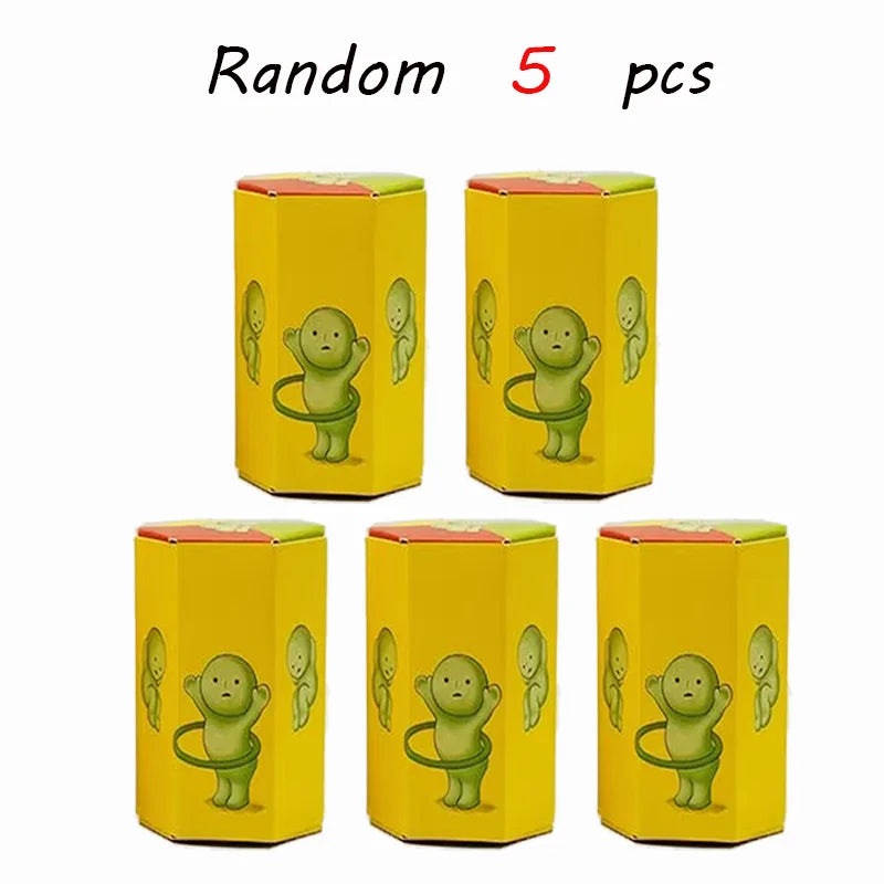 4 Multiple Series Noctilucent Green Doll Blind Mystery Box Action Figures Decoration Desktop Model Toy For Gift Surprise