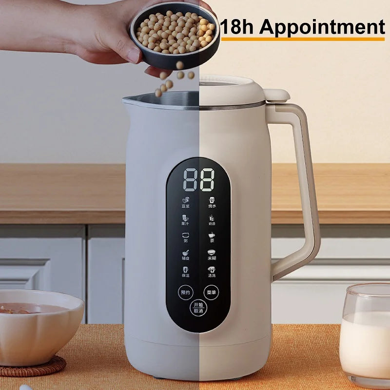 1.8L Soymilk Maker Electric Juicer 18h Appointment Rice Paste Machine Rapid Heating Food Wall Breaker Automatic Keep Warm 800W