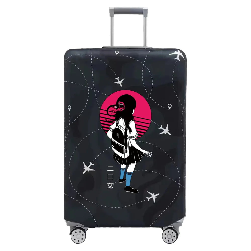 Baggage Covers Travel Luggage Protective Cover Stretch Dust Suitcase Covers Cartoon Print Series for18-32inch Travel Accessories