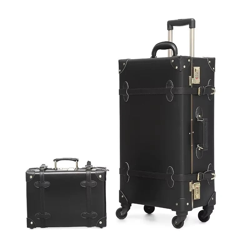 20'22'24'26'inch PU Leather Trolley Suitcases Travel Bags Valise Cabine Valiz Koffer Maletas Suitcase Carry On Rolling Luggage