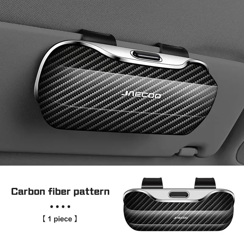 For Chery Jaecoo J5 EV J7 J8 PHEV J6 J4 Car Visor Glasses Case Premium ABS Flocking Inner Sunglasses Storage Box Car Accessories
