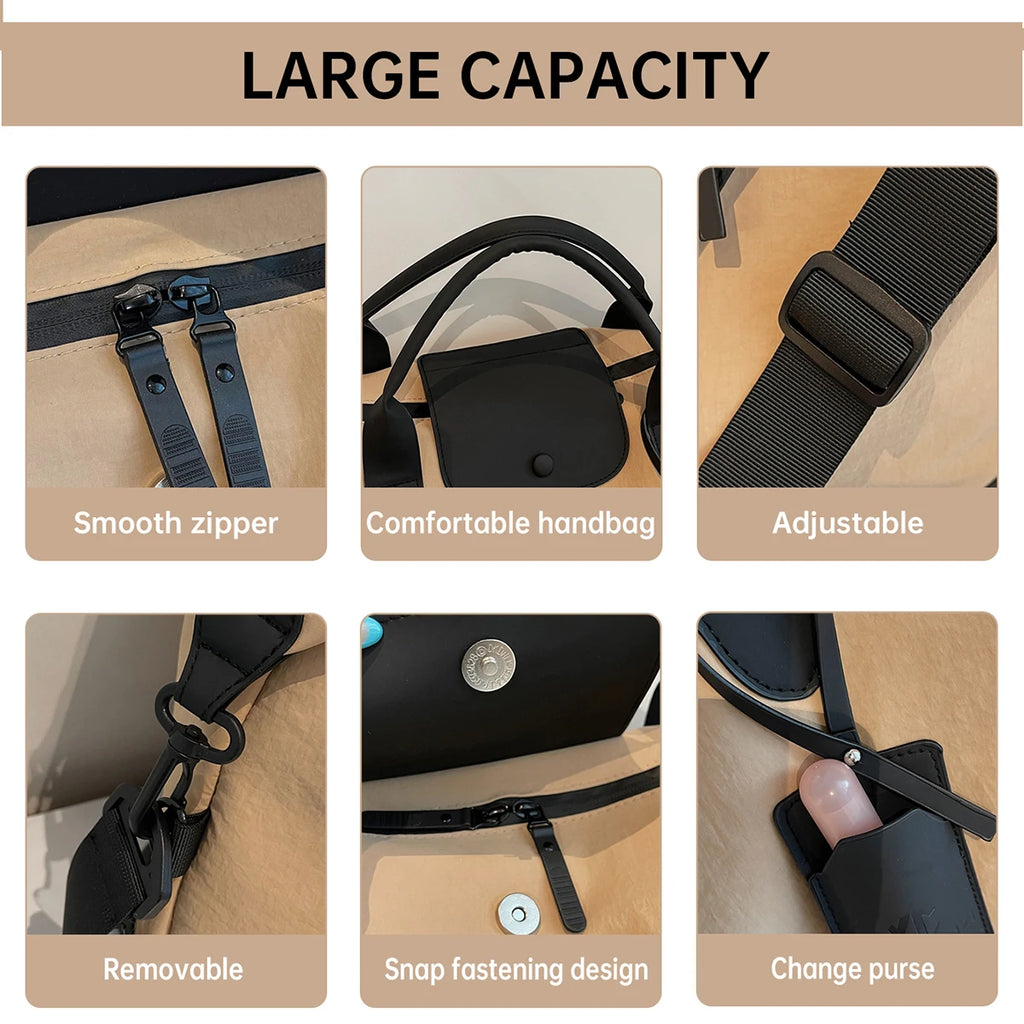 Short-Distance Travel Bag, Women's Sports and Fitness Bag, Business Trip Travel Crossbody Lightweight Luggage Bag, Large-Capacity Swimming Tote Bag