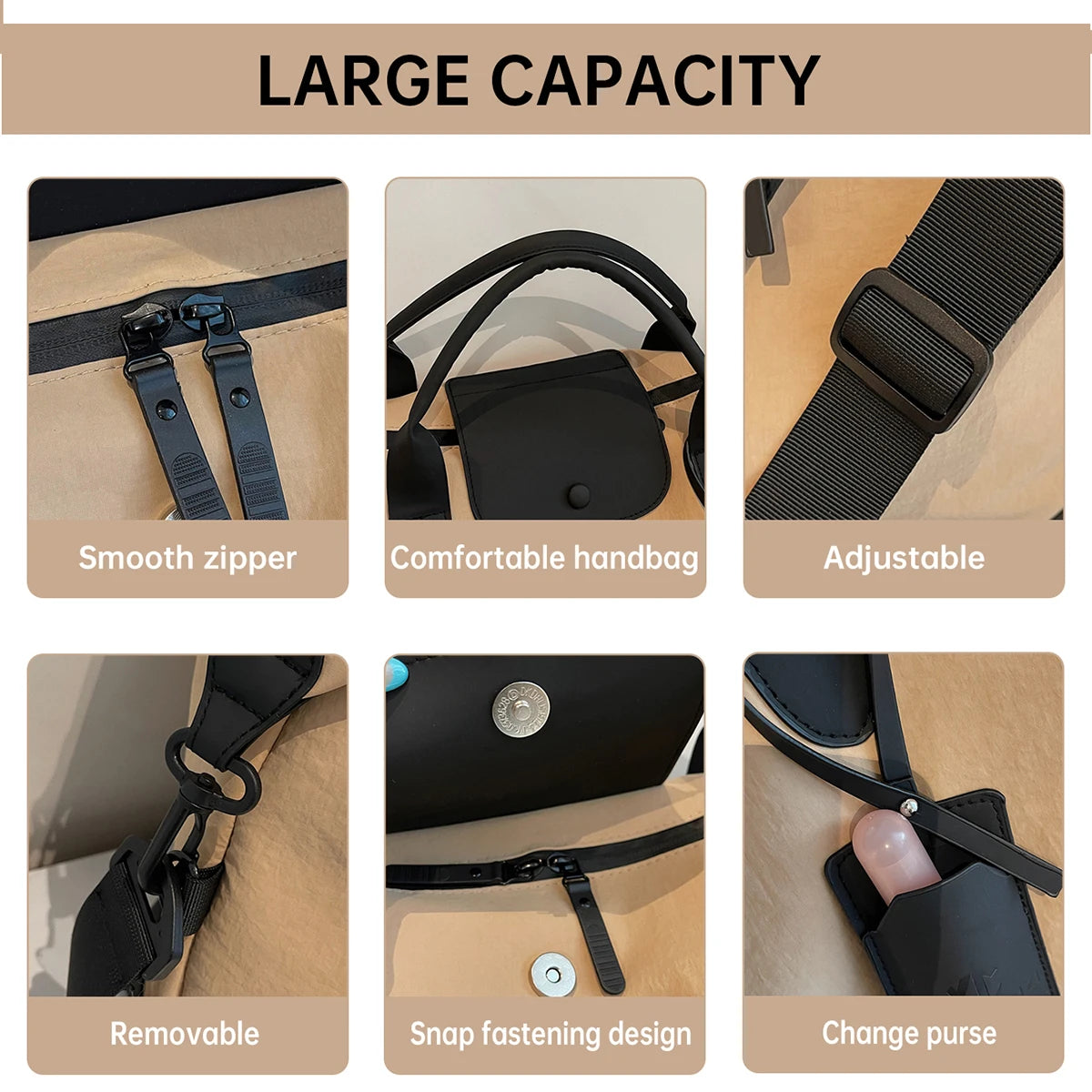 Short-Distance Travel Bag, Women's Sports and Fitness Bag, Business Trip Travel Crossbody Lightweight Luggage Bag, Large-Capacity Swimming Tote Bag