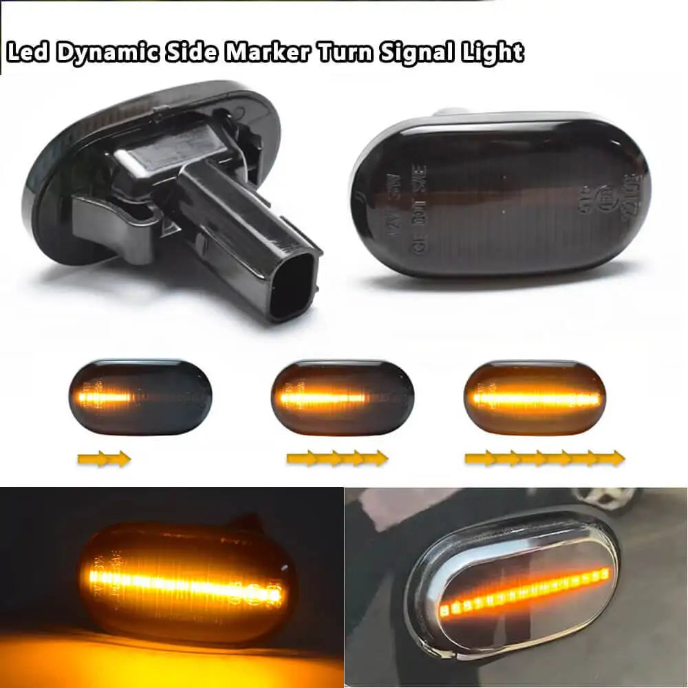 2x Led Side Marker Turn Signal Light Amber Dynamic Sequential Turn Signal Lamps For SUZUKI JIMNY JB64W JB74 JB23 JB64, Smoked