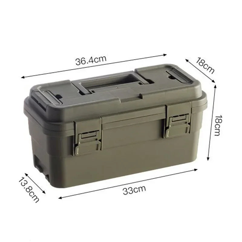 Household Flip Double-layer Tool Organizer Box Multifunctional Camping Hardware Tools Storage Boxes Multiple Stacks Tool Case
