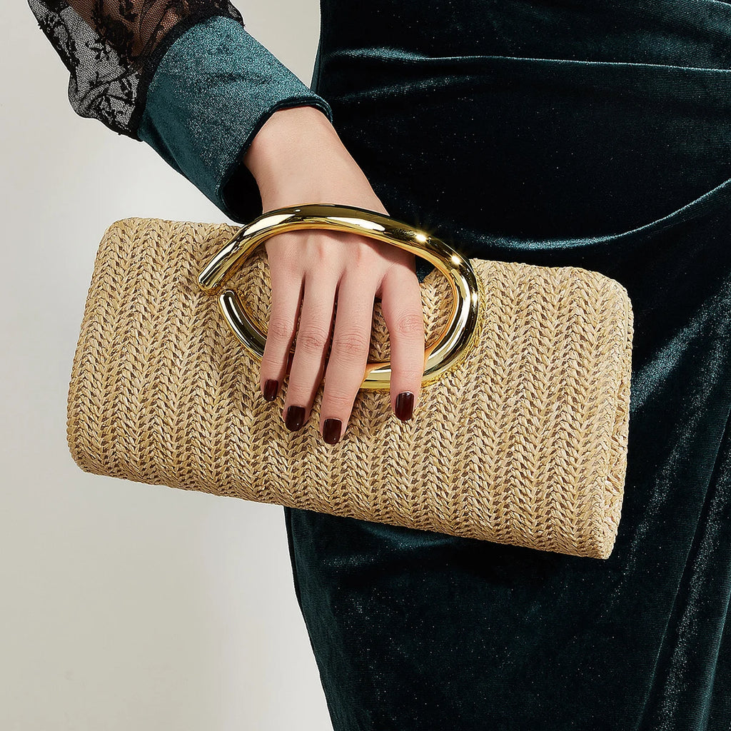 New Fashion Woven Handbag for Women, Versatile for Holidays, Beach, Business, and Commuting, Casual and Simple Beach Essential for Vacations