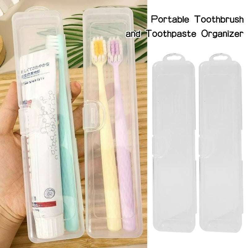5/1x Transparent Toothbrush Box with Cover Outdoor Travel Portable Dustproof Plastic Toothpaste Box Plastic Toothbrush Holder