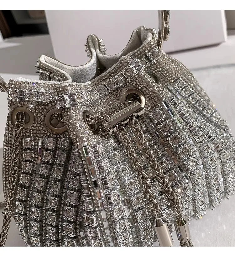 Luxury Designer Women Handbag Glitter Shiny Diamond Clutch Purse Wedding Party Banquet Bag Crystal Rhinestones Evening Bag
