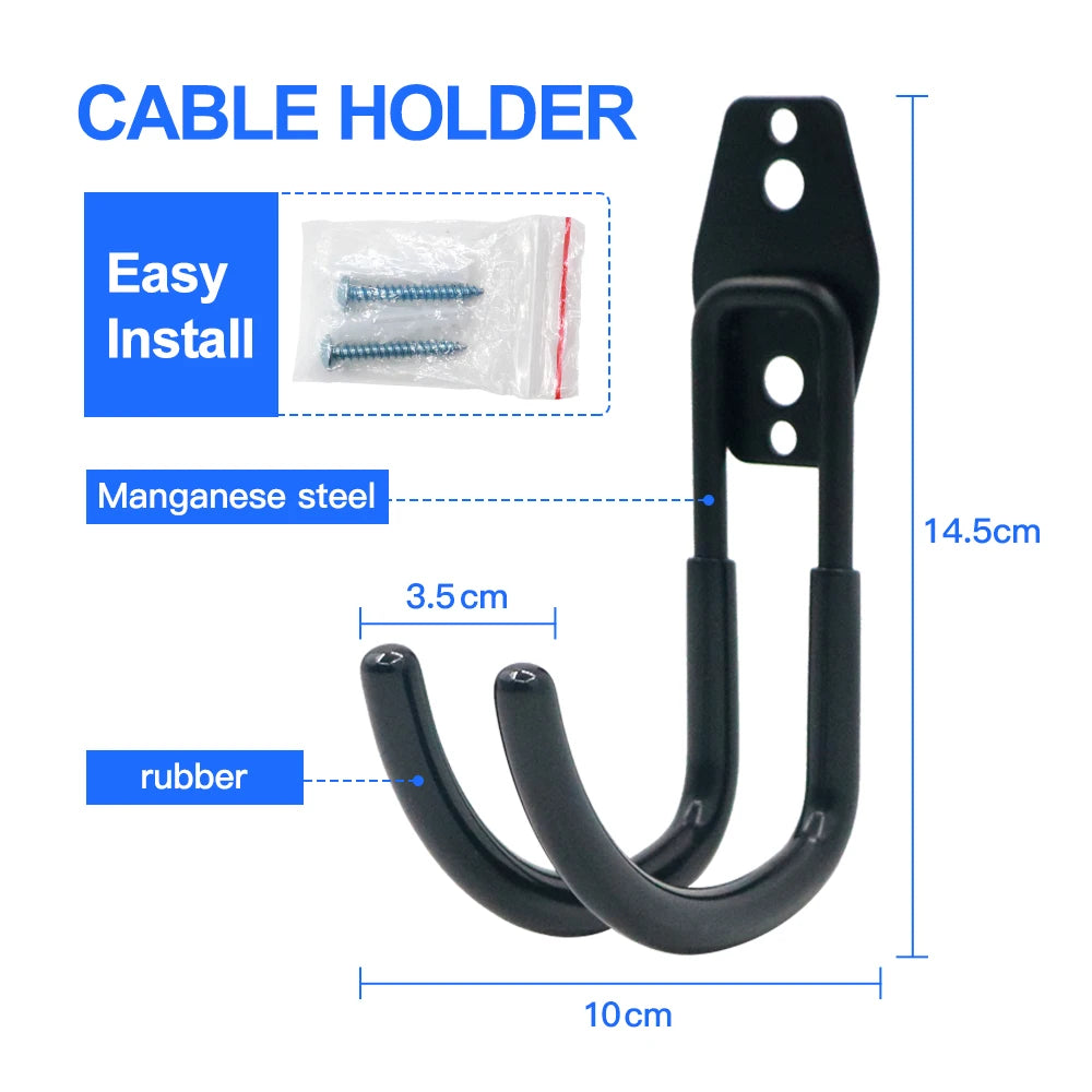 EV Charger Type 2 Plug Holder Wallbox Bracket With Cable Twining Hook  Electric Vehicle Accessories