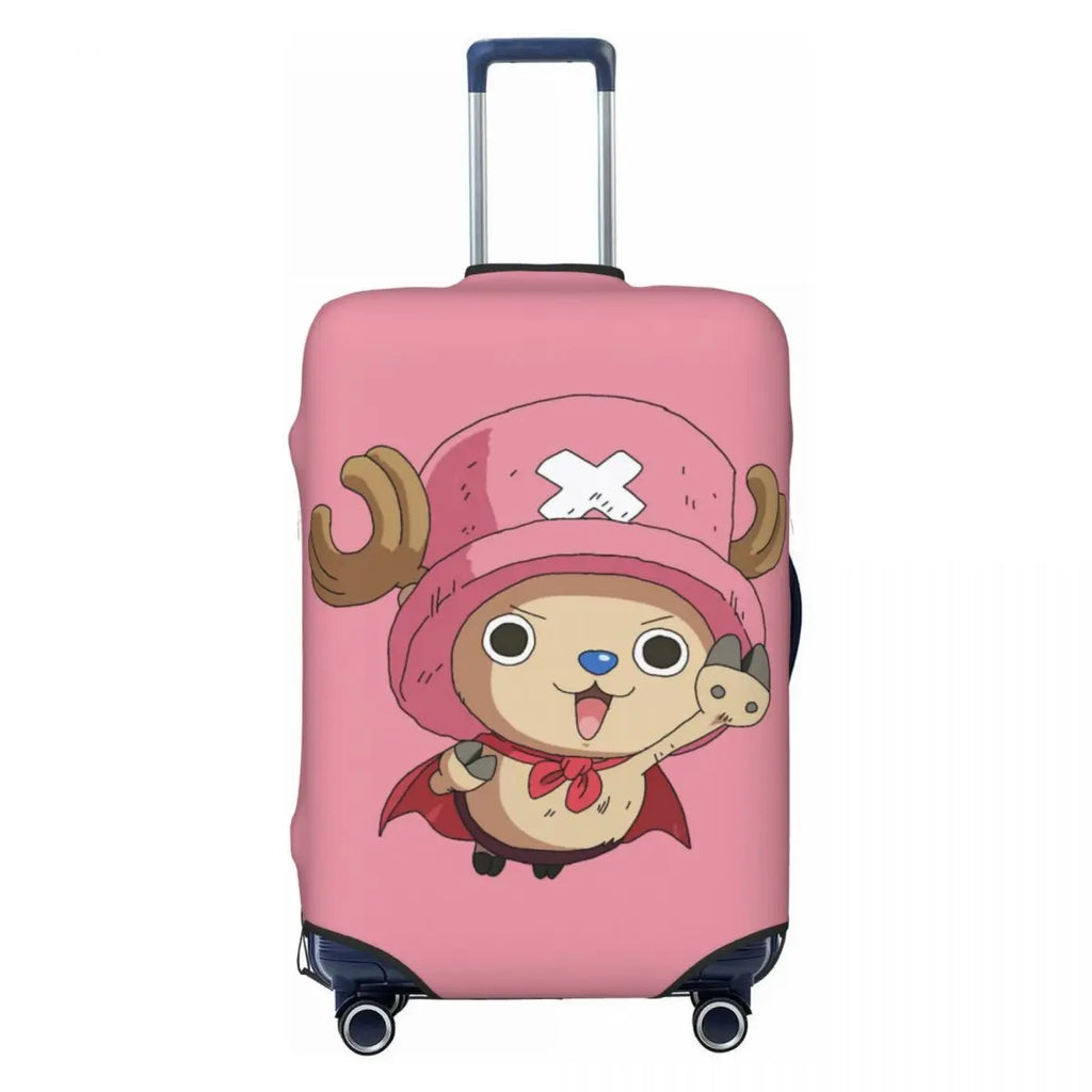 The Cheerful Pirate Flashing Victory Signs Suitcase Cover Flight Anime One Piece Elastic Luggage Case Cruise Trip Protection