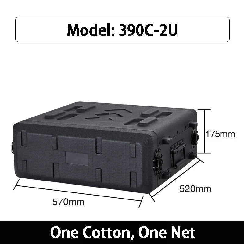 2U Wireless Microphone Box PE Plastic Receiver Box 3U Digital Power Amplifier Sequencer Boxes Portable Safety Protection Boxes