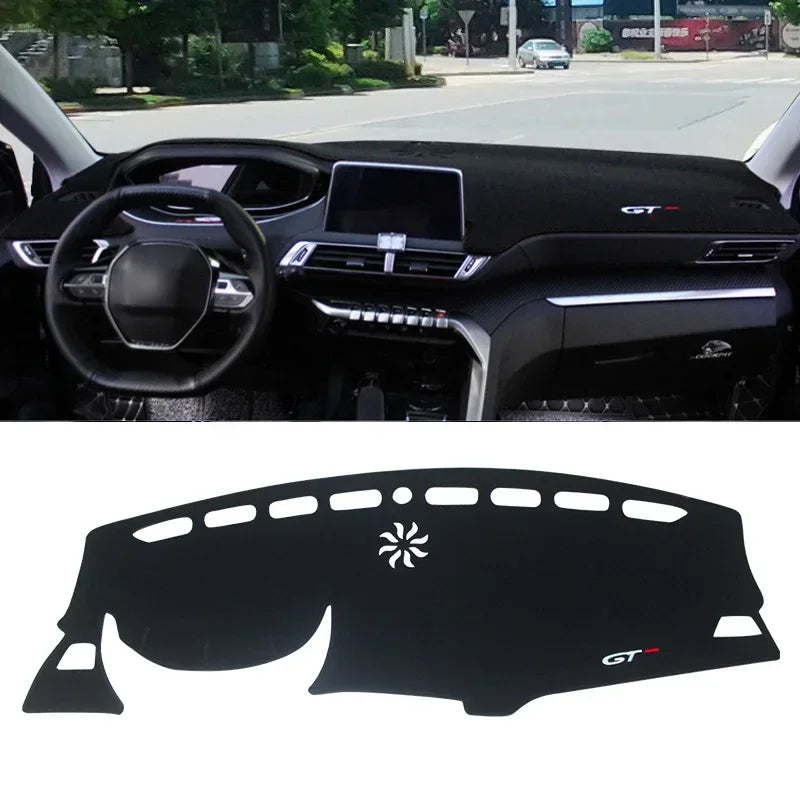For Peugeot 3008 5008 GT 2016~2025 Hybrid Car Center Console Dashboard Sunshade Anti-UV Carpet Non-slip Mat Interior Accessories