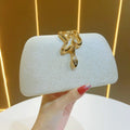 Snake Buckle Evening Bags for Women Luxury Elegant Clutch Chain Shoulder Bags for Ladies Party Wedding Purse Handbags Bolso 2025