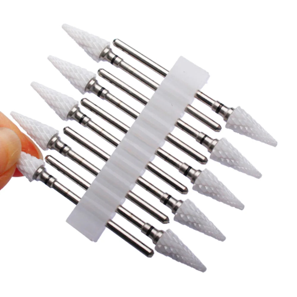 10pc Carbide Manicure Cutters Set Nail Drill Bits Gel Polish Remover Cutter Ceramic Strawberries for Nails Electric Files Tools