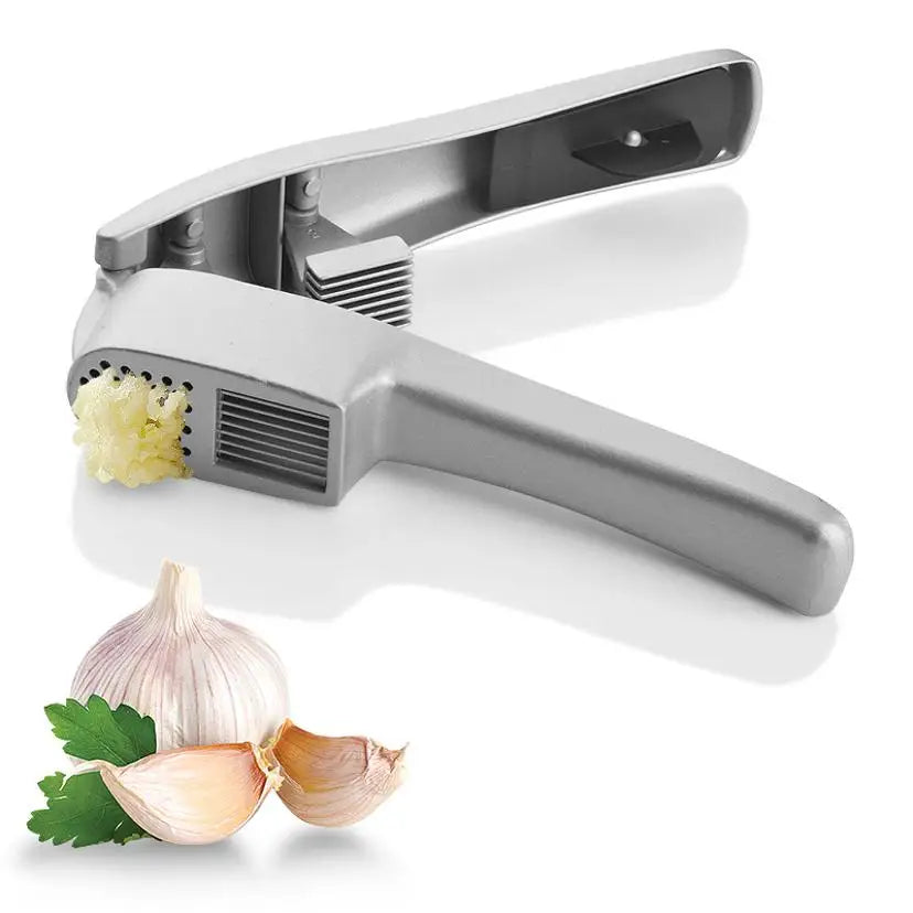 1 Pcs 2-in-1 Multifunctional Kitchen Household Manual Garlic Press Aluminum Alloy Garlic Chopper Kitchen Vegetable Tool