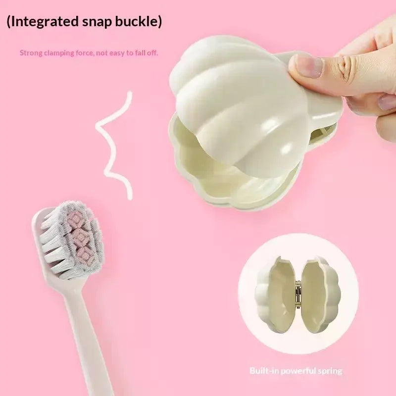 Waterproof Dustproof Toothbrush Protective Cap Travel Portable Toothbrush Head Cover Plastic Clip For Household Bathroom