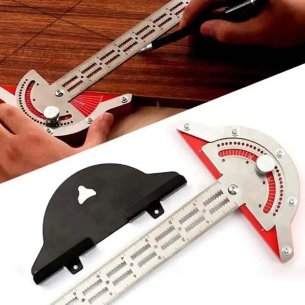 Portable Accurate Woodworkers Edge Rule Stainless Steel Marking Tool Angle Ruler Durable 0-70 Degrees Woodworking Protractor