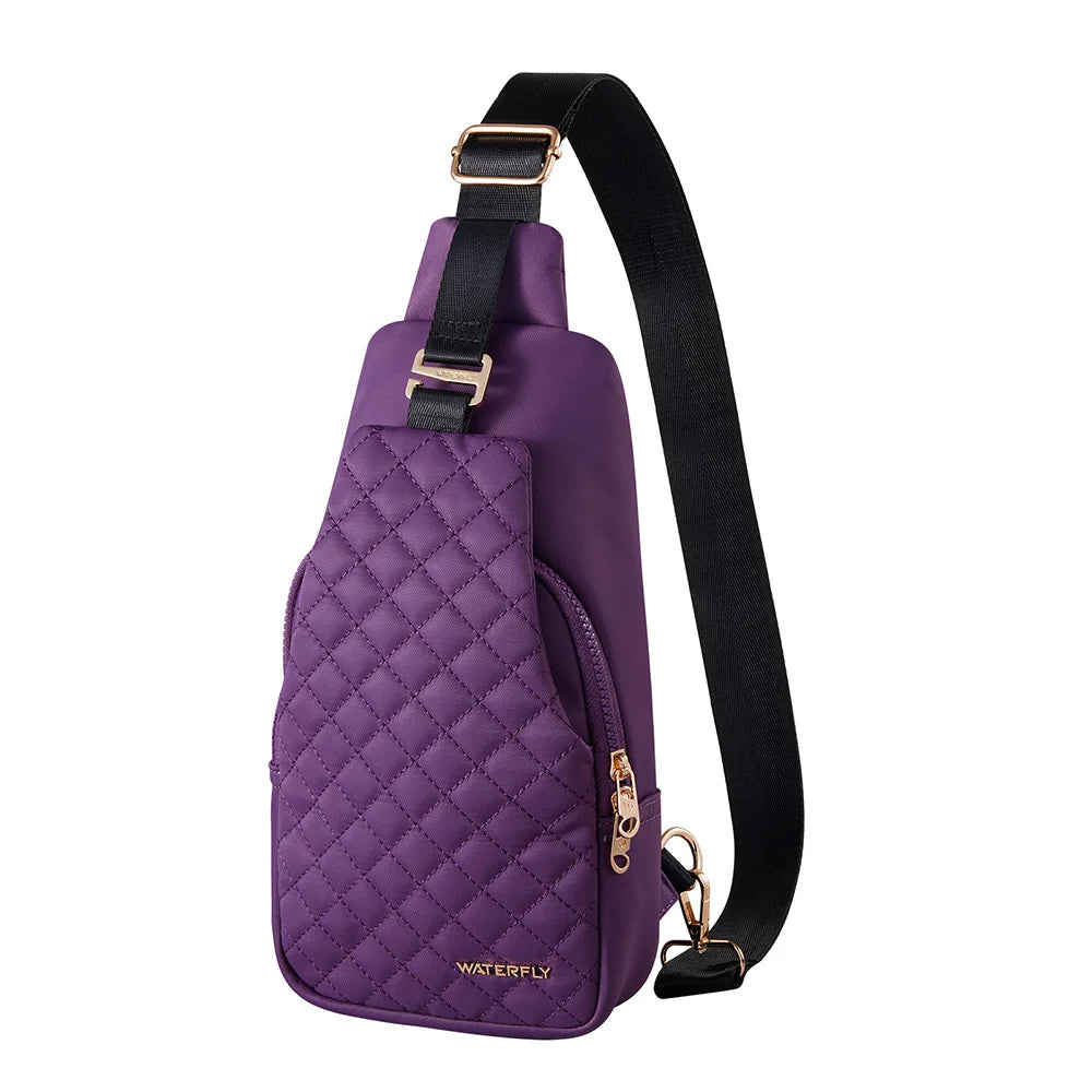 WATERFLY Small Crossbody Sling Backpack Fashion Chest Crossbody Bag For Women Men Anti Theft Stylish Travel Casual Daypack