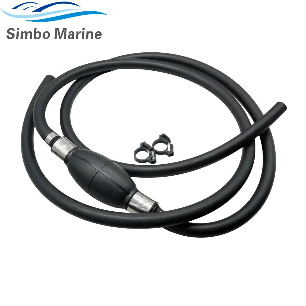 3/8" Marine Outboard Boat Motor Fuel Gas Hose Line Assembly with Primer Bulb